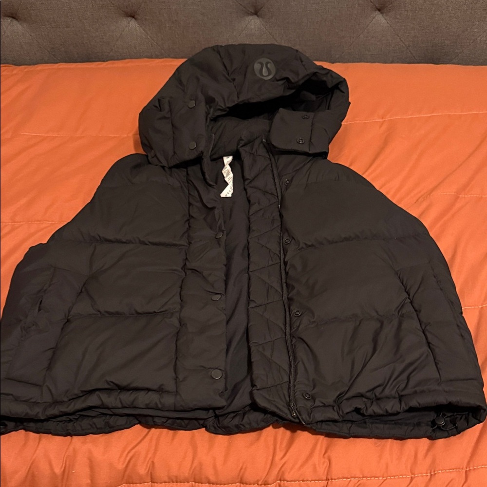 lululemon athletica Kids Black Hooded Puffer Jacket